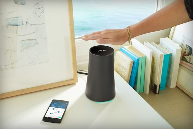 JannaRRobinson's tweet image. @google @ASUS #Onhub router #techorating,stronger signl,motion sensing gestures prioritizes WiFi 2 connected devices