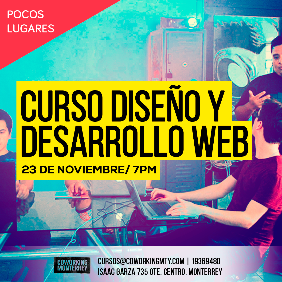 BarcampMty's tweet photo. Próximo Curso de Diseño Web este 23 de Noviembre, separa con $500. Curso sabatino 16 de Enero. https://t.co/38vuPHoAKo