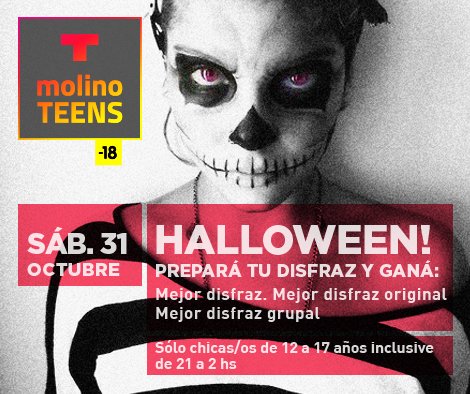 MolinoTeens's tweet photo. el SÁBADO la rompemos en #molinoTEENS
HAPPY HALLOWEEN 🎃🎃
★Pantalla 4k ★Láser 360º ★Efecto CO2 ★Cotillón
#Fiestooon https://t.co/nXIbS0IObA