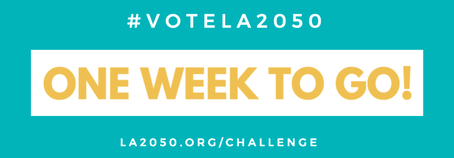 LA2050's tweet photo. Help shape the future of #LA. Cast your vote today! https://t.co/XTyR6pefRY