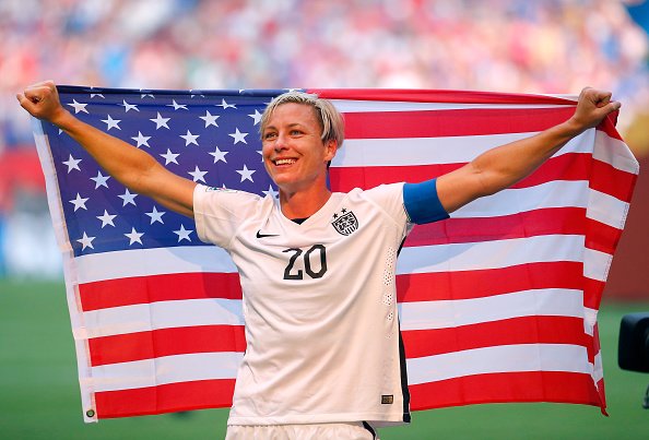 SportsCenter's tweet photo. Abby Wambach scored 184 goals, the most scored by any man or woman in international soccer. https://t.co/mD03DystM7
