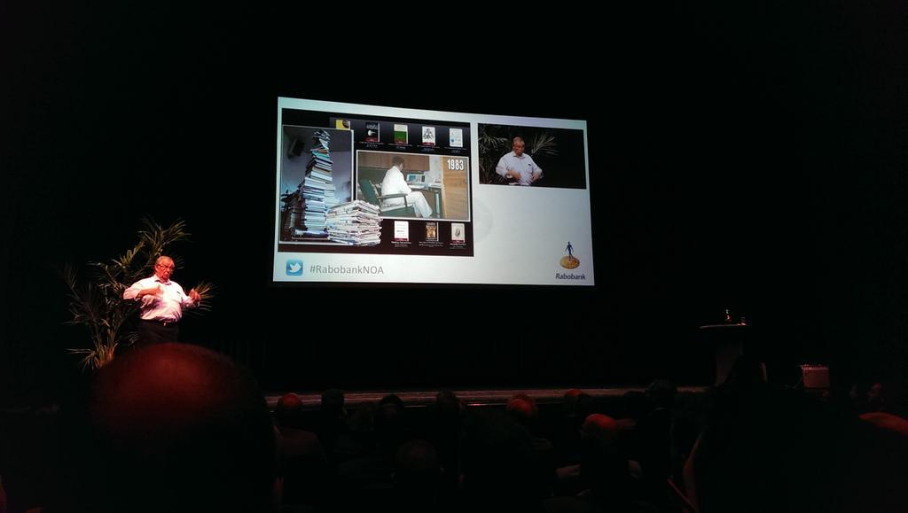We zijn bij de ondernemersavond van #rabobanknoa over innovatie. #interessant