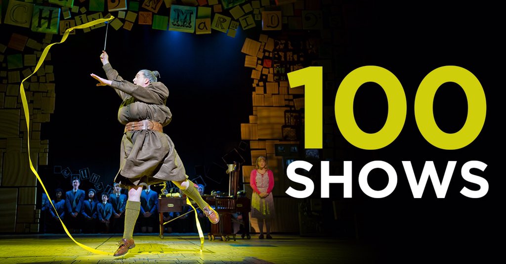 MatildaAUNZ's tweet photo. Today, Matilda The Musical celebrate their 100th performance! Congratulations MAGGOTS!  #matildainoz https://t.co/4W8YqTjMJk