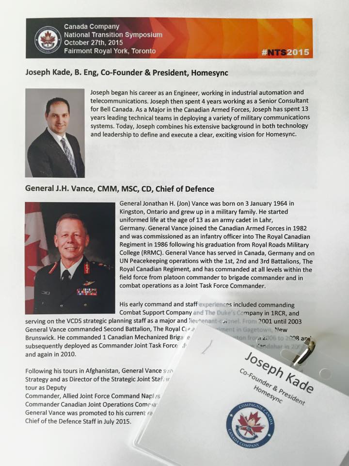 DesignHomesync's tweet photo. Great job @Canada_Company - fantastic event! Glad to see so many supporting CAF veterans and reservists #NTS2015 https://t.co/AdGNNxYRlP