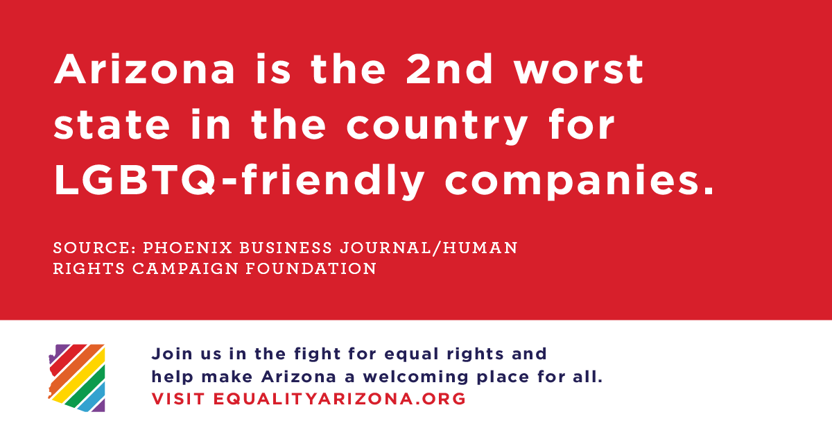 equalityarizona's tweet photo. Discriminatory workplaces deter talented people from AZ. Fight for protections with EQAZ: https://t.co/CYG1FodeIB https://t.co/KWvSPYhaCl
