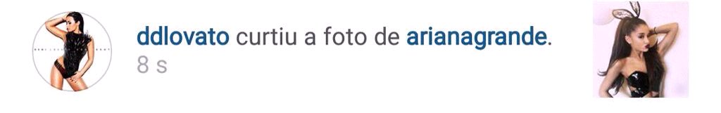 rodbmachado's tweet image. Demi Lovato acaba de curtir a foto de Ariana 🌚 @ArianaGrande Favorite Female Artist #AMAs #3daysTilProblem