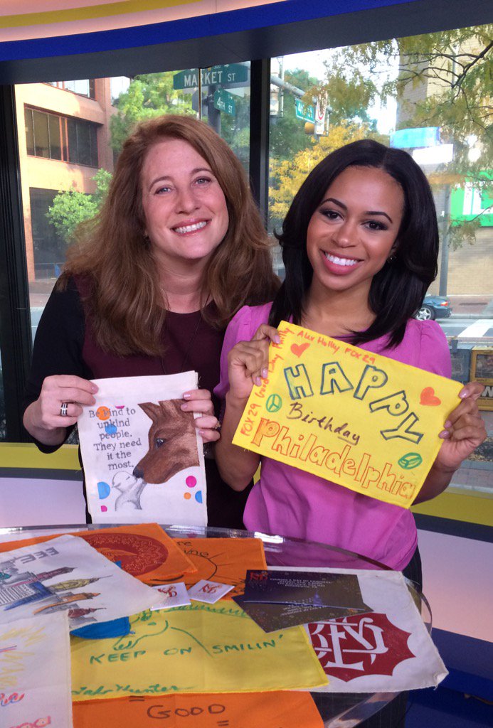 AlexHolleyFOX29's tweet photo. Happy 333rd Bday, Philly! Hope you guys are celebrating a #DayofKindness today! We all need brotherly ❤️#KindnessPHL https://t.co/LHPJB0S7pr