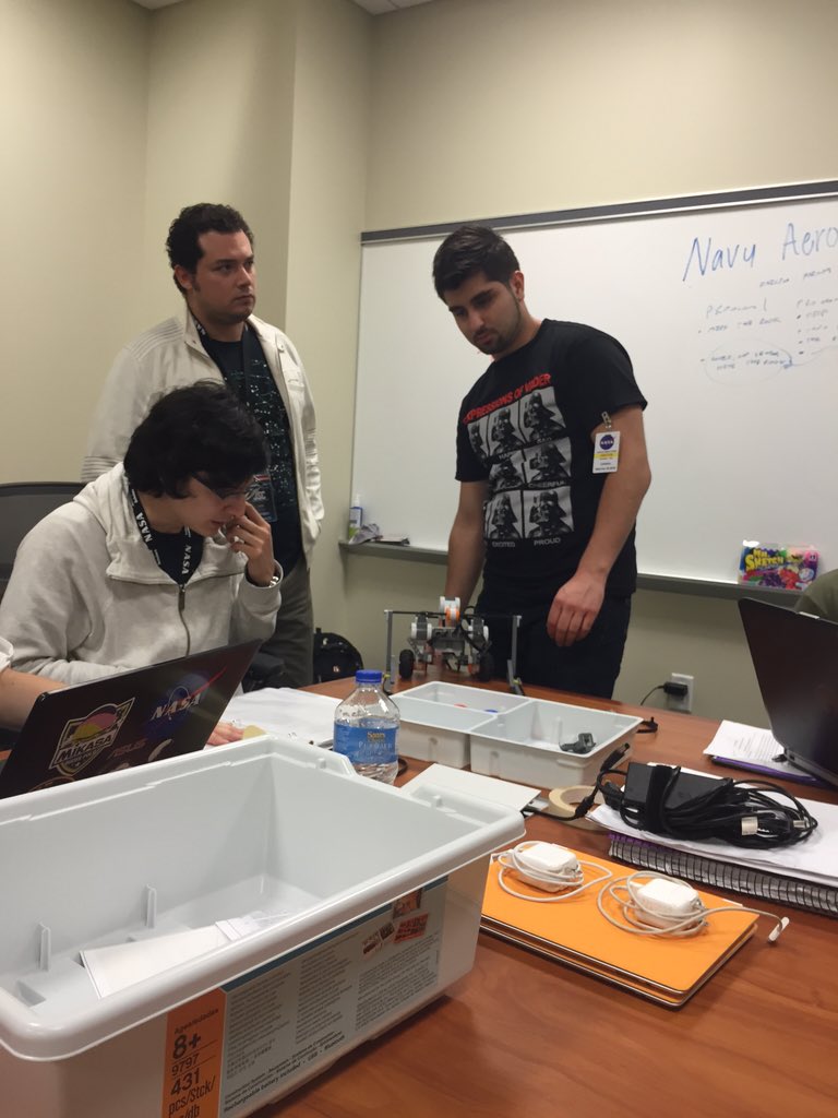 NavyAerospace's tweet photo. MARRS is under construction! Tune in later for updates on advancing our rover! #MARRS #NCAS2015 #NavytoMars https://t.co/UqewBCwDKS