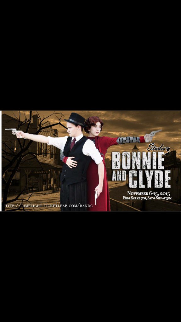 Studio3Academy's tweet photo. Bonnie &amp; Clyde! Opening night a week away! Have you gotten your tickets yet? https://t.co/W9Lcozt3Un https://t.co/F1zmvAnFun