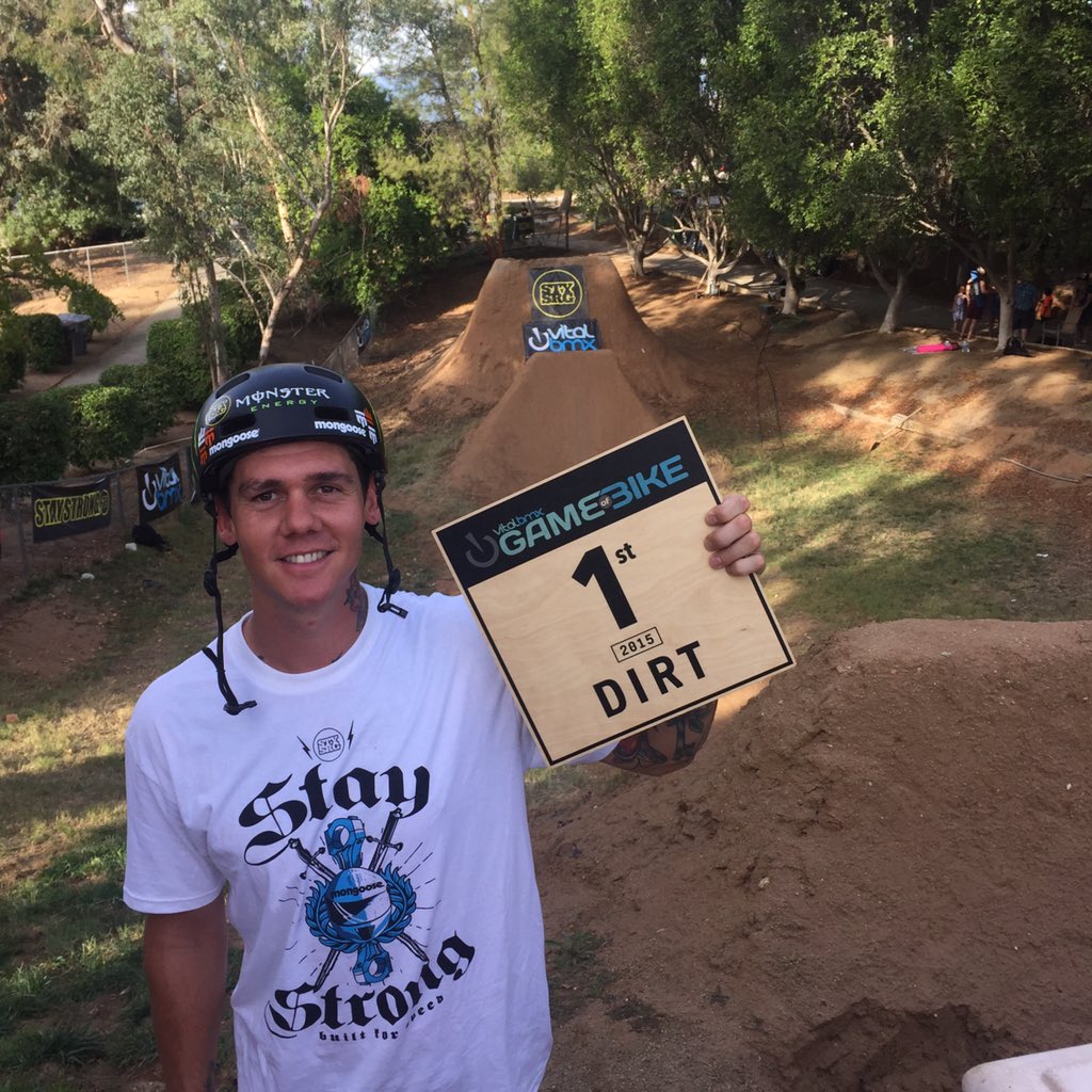 Congrats to <a href="/Benwallacebmx/">Ben Wallace</a> for winning the <a href="/VitalBMX/">Vital BMX</a> Game of Bike - Dirt at the <a href="/staystrongbmx/">Stephen Murray</a> jumps today! Yeah Ben