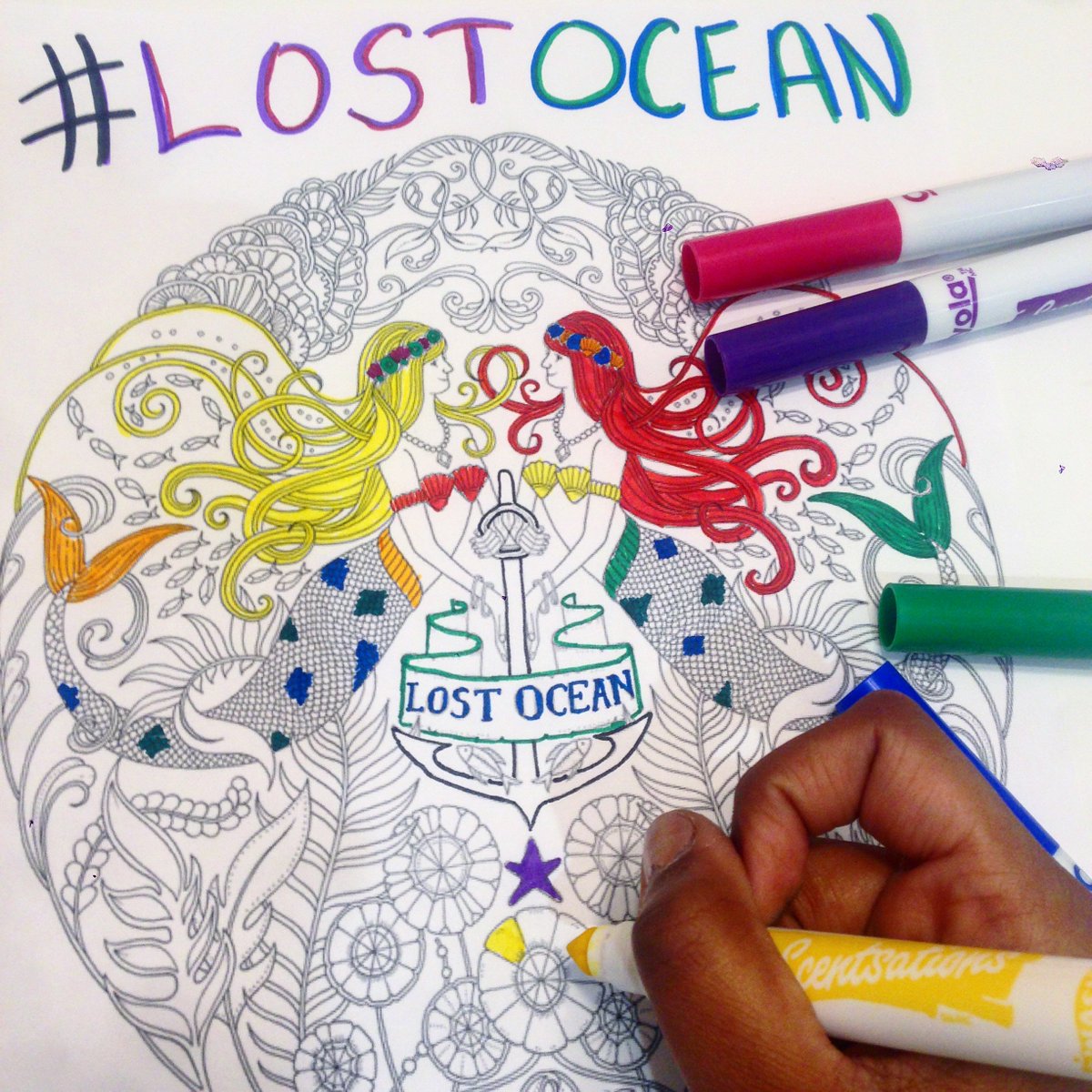 PenguinCanada's tweet photo. Happy #GlobalColoringDay! Celebrate by buying an adult colouring book - perhaps #LostOcean? https://t.co/E3bgdGsLQx https://t.co/TkH65Ndf6U