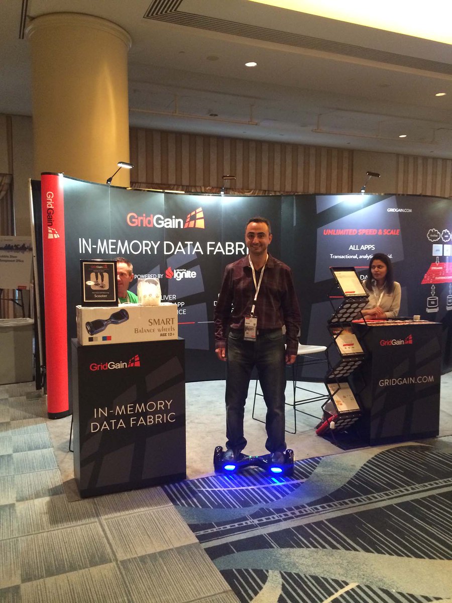 gridgain's tweet image. This is how we roll! Enter to win this electric scooter at @GridGain (booth 5000) at #JavaOne2015. #FastData