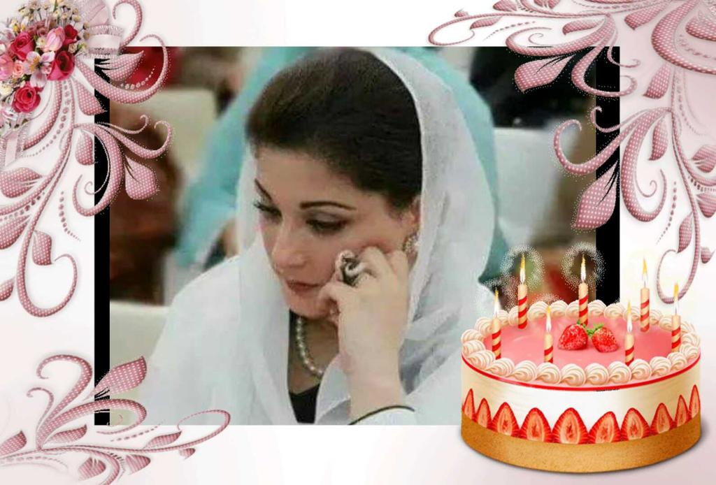 Happy birthday to you. Happy birthday to you. Happy birthday to dear. Maryam Nawaz Sharif. Best of luck  