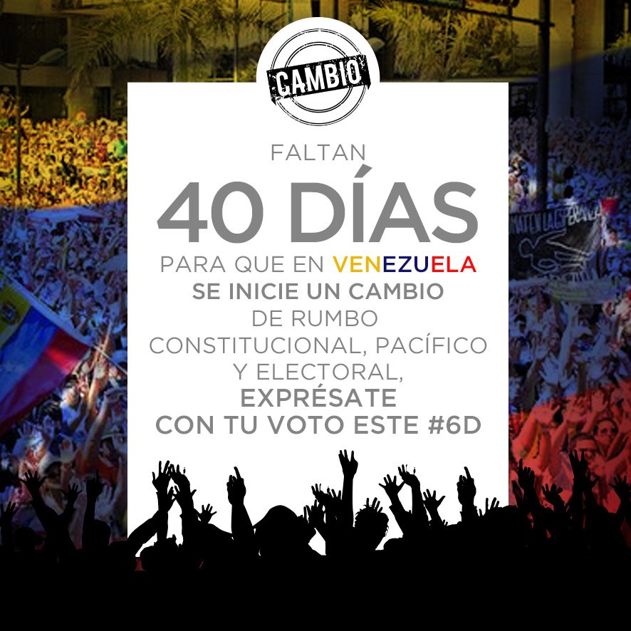 ObvioCapriles_'s tweet photo. Faltan 40 días para que este #6D expreses con tu voto tus deseos de  #CambioPorVzla https://t.co/eKS5sD2N9K