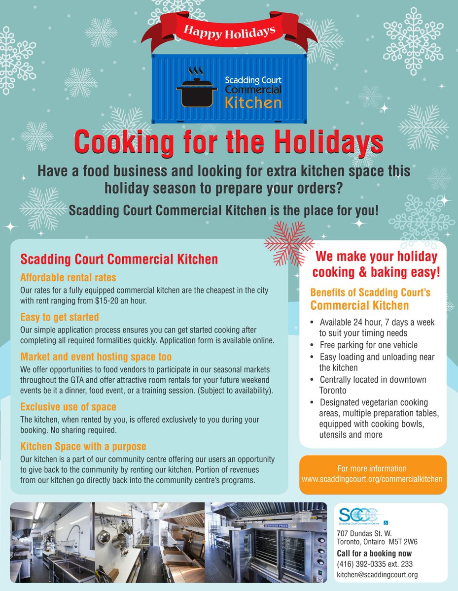 ScaddingKitchen's tweet image. Book your timings now at our #commercialkitchen #scaddingcourt #holidaycooking