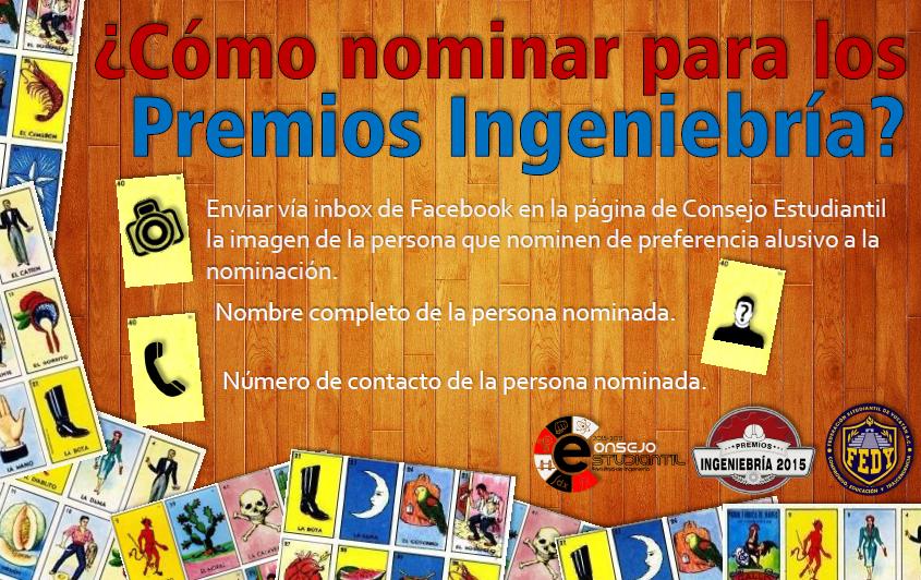 cefiuady's tweet photo. Ya pueden realizas sus nominaciones a los #PremiosIngeniebría2015, anexamos la metodología. 😎 https://t.co/CiSlupsYjz