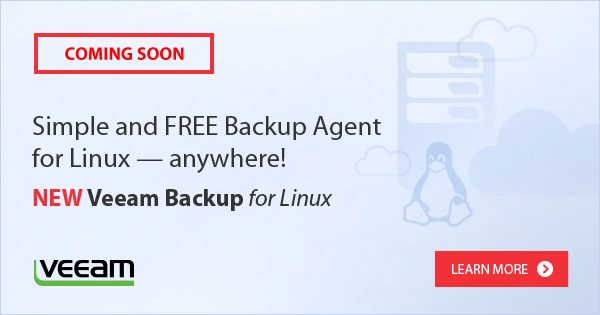 Veeam's tweet image. Announcing: #Veeam Backup for Linux! veeam.com/blog/announcin… #VeeamON