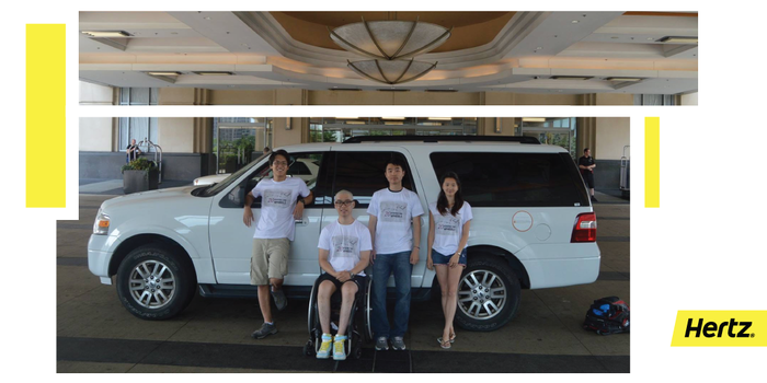 Hertz's tweet image. See @WheelProj2014&apos;s adventure in a Hertz car to create a wheelchair-friendly travel guide ow.ly/TUZOF