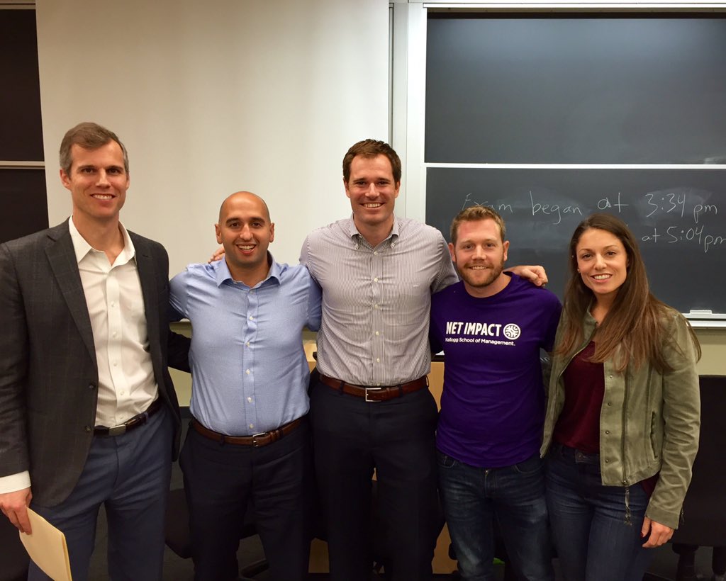 KelloggNetImp's tweet photo. Panel of students discuss their experiences in #internationaldevelopment with Professor Ben Jones #netimpactweek https://t.co/D209HfNqCD