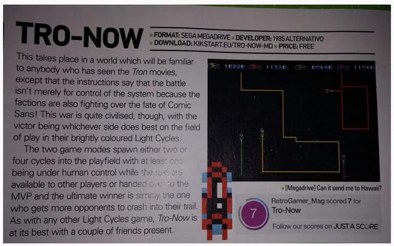 Pocket_Lucho's tweet photo. Thank you very much @RetroGamer_Mag for The #TroNow review in your last mag! https://t.co/0V7kOoTSyF