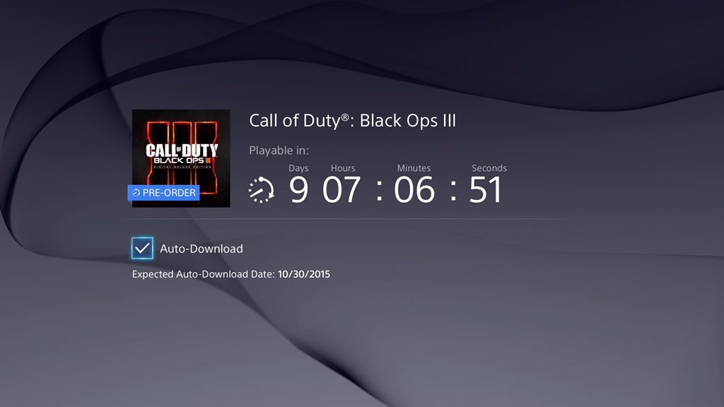 TheDrResells's tweet photo. Aww yeah the #BlackOps3 digital deluxe. Expected pre-download date 10/30/2015 ☺️ @charlieINTEL https://t.co/gt0UTswiCf