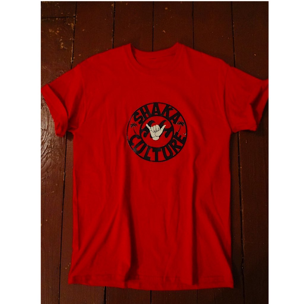 ShakaCulture's tweet photo. Shaka culture™ logo in red tee! https://t.co/izg02ZXkWm