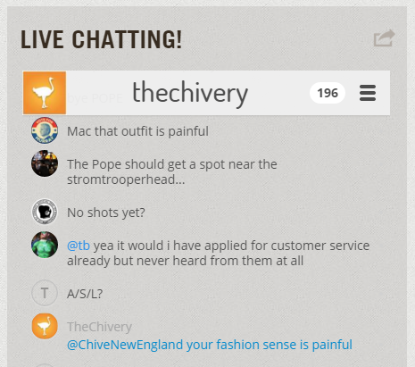 ChiveNewEngland's tweet photo. Currently over at @TheChivery ... https://t.co/7Kv0IzhKju
