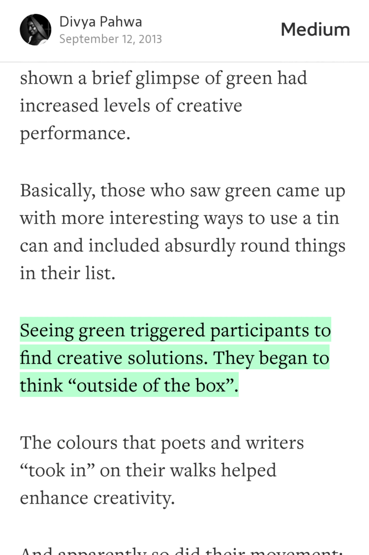 SamdahlJesse's tweet photo. “Seeing green triggered participants to find creative solutions. They began…” — @pahwadivya https://t.co/vzaSKsp5vC https://t.co/DZ62E1Jh16