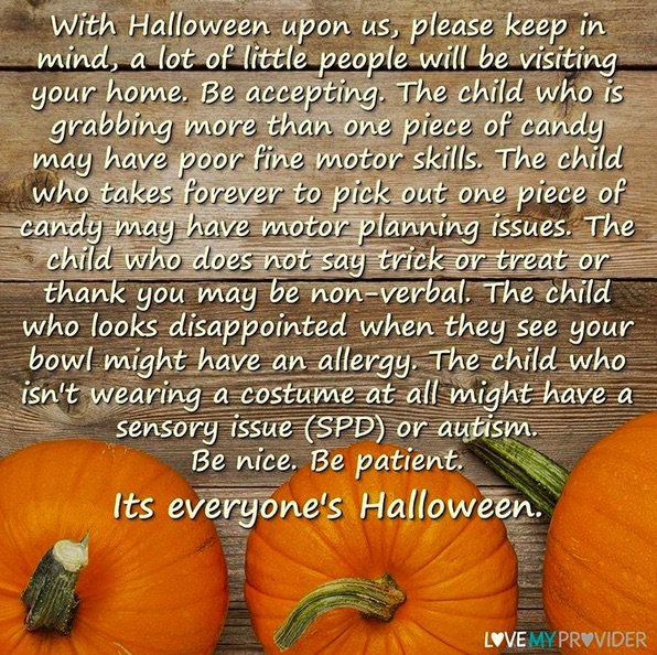 ngaleapp's tweet image. Great Hallo-week reminder from @LoveMyProvider! #everyonesHalloween #autismacceptance