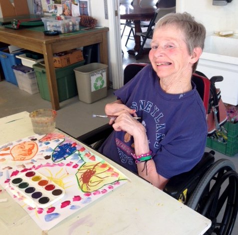 SlingShotArt's tweet photo. Nancy Batzle  - enjoying the freedom of laying down colorful watercolor flowers. https://t.co/V7Lvms5MBP