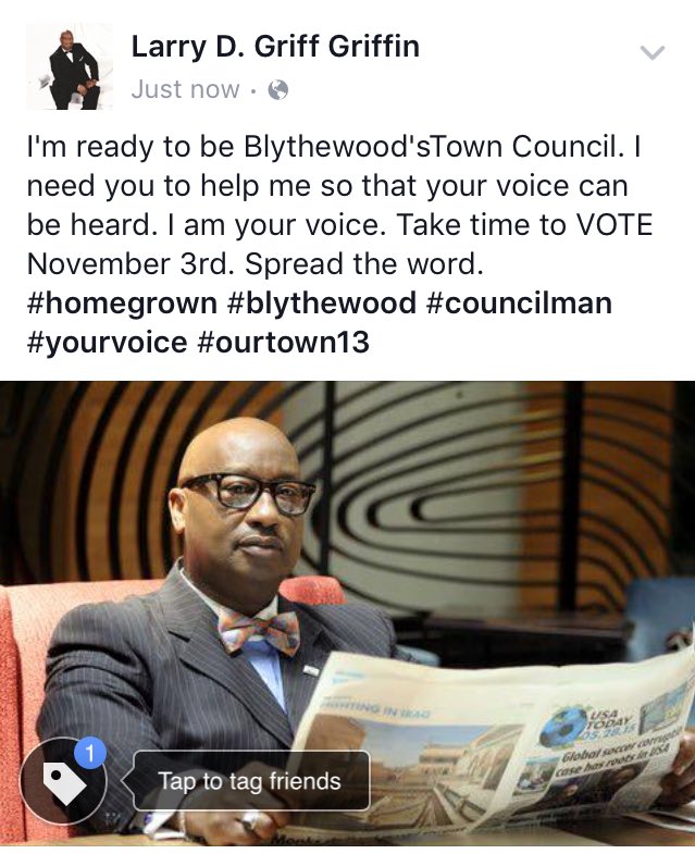 I'm ready. Take time to VOTE Nov 3rd Retweet #homegrown #blythewood #councilman #yourvoice #ourtown13