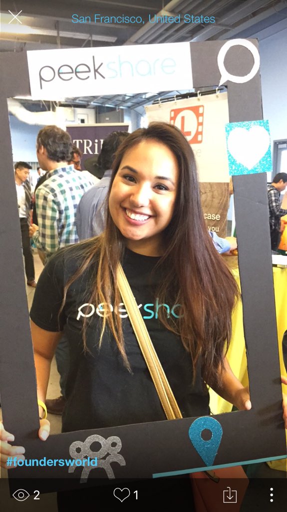 peekshareapp's tweet photo. Having a great time at @Fundable50 #FounderWorld! Find us in the mobile section, we'll take your peek! #peeksf https://t.co/PAtV1jiPke