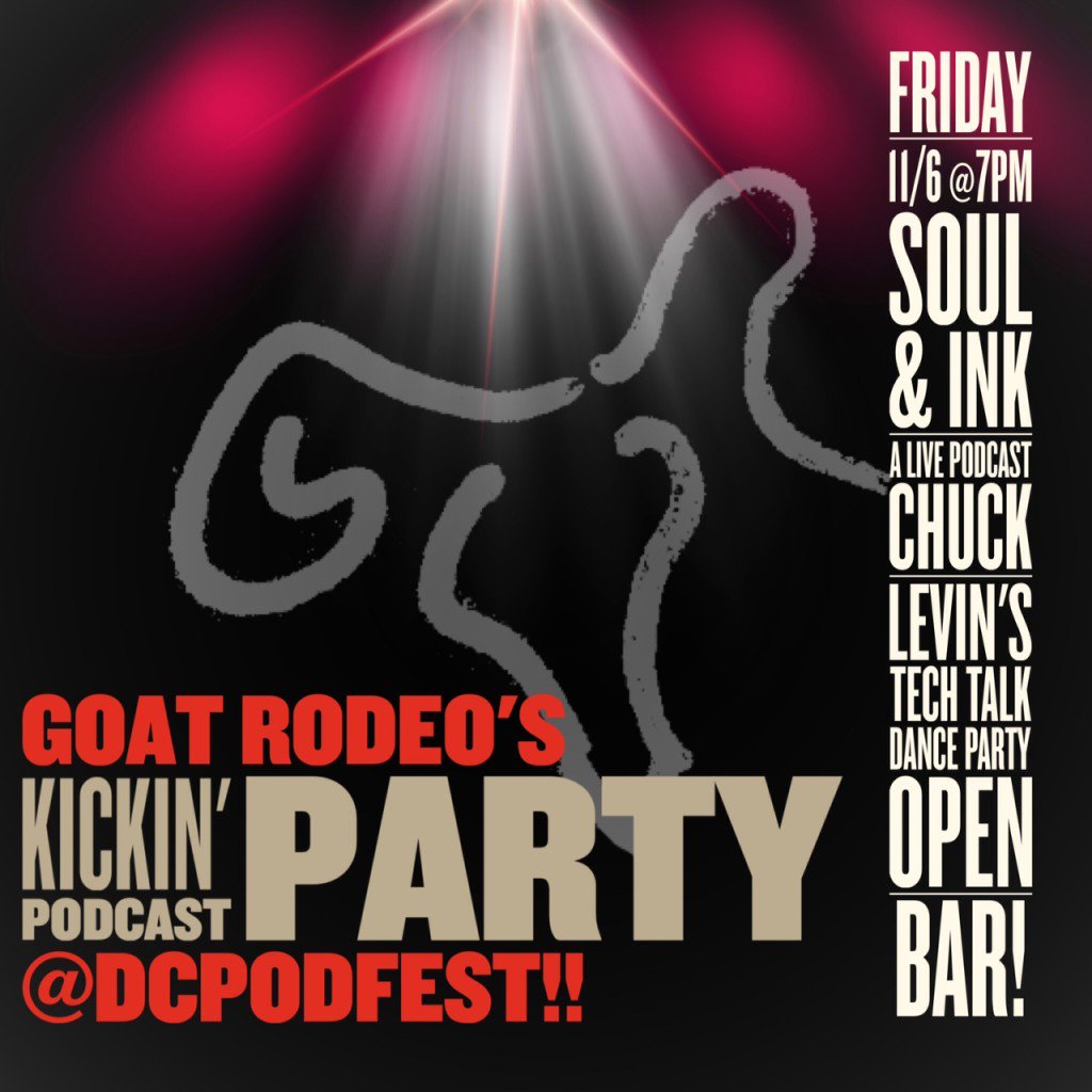 DCPodFest's tweet photo. Included in ALL Access Pass! 
@GoatRodeoDC Kickin' #DCPodFest Party! Open Bar, food &amp; More
https://t.co/ylDpsyAgJV https://t.co/PjTranpXId