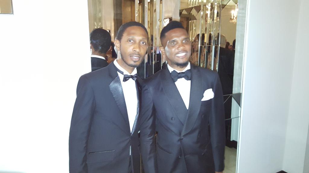 AhonsiU's tweet photo. Supporting Eto'o raise money for children displaced by Boko Haram War #YWBFC https://t.co/X4j1G6My10