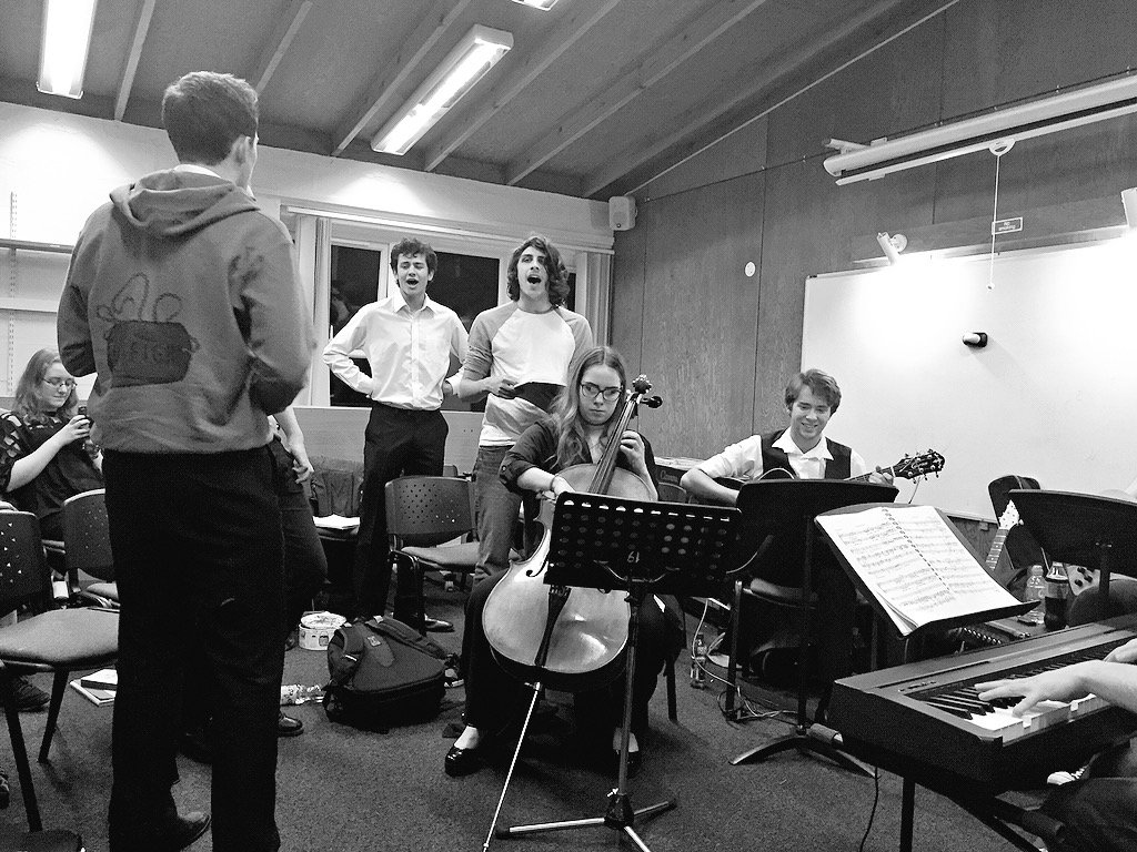 CHMSDogfight's tweet photo. IT'S SITZPROBE TIME!! Ft. New merch #somekindatime https://t.co/kL1j3HscKF