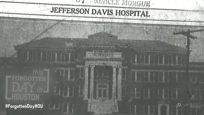 MCallahanTV's tweet photo. The story of the haunted Jefferson Davis Hospital: https://t.co/anwwCxNhzO [video] #ForgottenDayHOU by @CarZales22 https://t.co/zNili99GC7