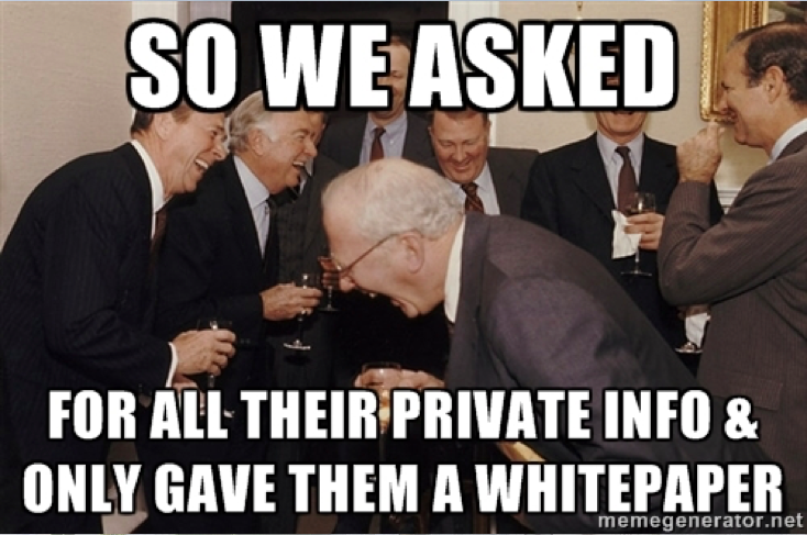 PPCKirk's tweet photo. Ever downloaded a white paper and felt, errr, a little letdown after you sold your soul to them? #B2BPPC #HeroConf https://t.co/E6SQBzqZpG