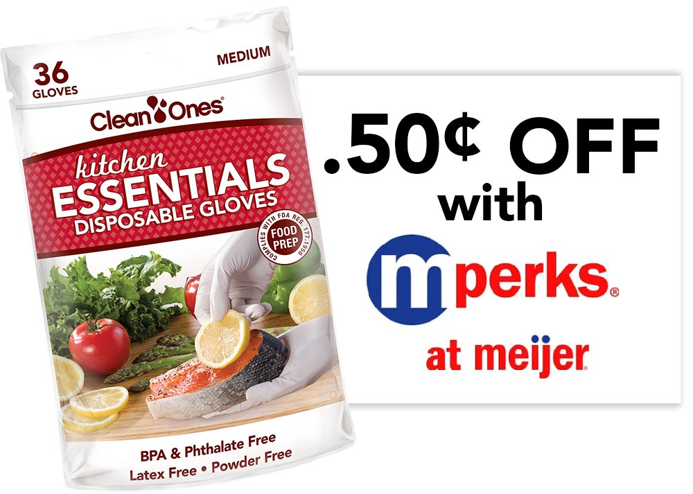 cleanones's tweet photo. 50¢ off Clean Ones Kitchen Essentials Gloves at @meijer with #mperks! Clip this #Coupon now https://t.co/l0VH2QmJOZ https://t.co/cjdhK9yAJz