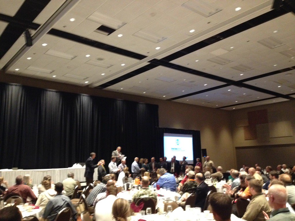 hastingstom's tweet photo. 5's nominees receiving the golden shovel. #PNCWA2015 https://t.co/2svzIApLYH