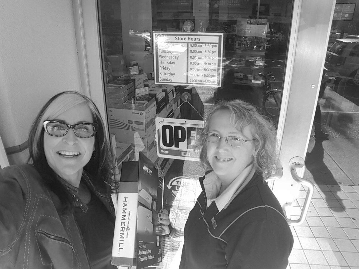 Love shopping local! Buying some office supplies from Monk Office! #thinklocalfirstyyj
