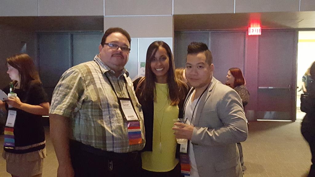 samrec's tweet photo. Reunited and is feel so good. #bbcon #bbconcan https://t.co/i7Q8tBdKOA