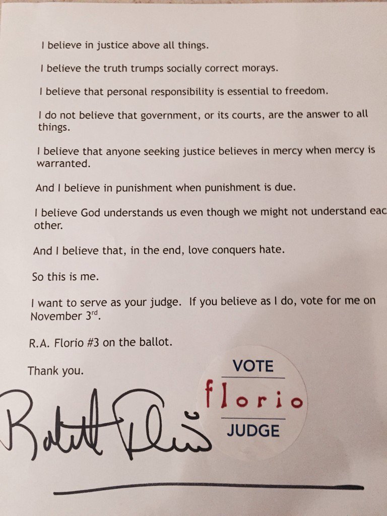 florioforjudge's tweet image. My beliefs #florioforjudge