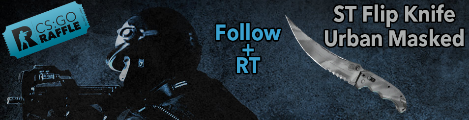 CSGO_Raffler's tweet photo. StatTrak Flip Knife Urban Masked Giveaway! Follow+retweet for a chance to win!
#CSGO_Raffler #flipknife #knife https://t.co/Rv93xKwf83
