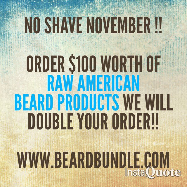 BeardBundle's tweet photo. Buy $100 worth of Raw American  Products we will double your order!
#beard #beardgang #beardcare #beardporn https://t.co/K9G6bko2KT