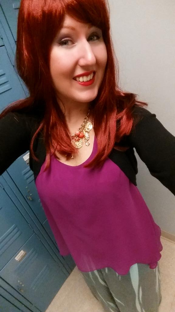 LibraryBlonde13's tweet image. Serving Little Mermaid realness at work today! 🐠🎃 #Halloween #LoveMyJob #LibraryLife #WantToDyeMyHairNow