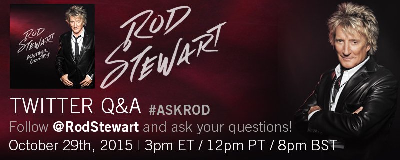 rodstewart's tweet photo. I'm answering all of your questions this Thursday live from @TwitterNYC. Please, keep it clean... or not! #AskRod https://t.co/f5NCcYCFoI