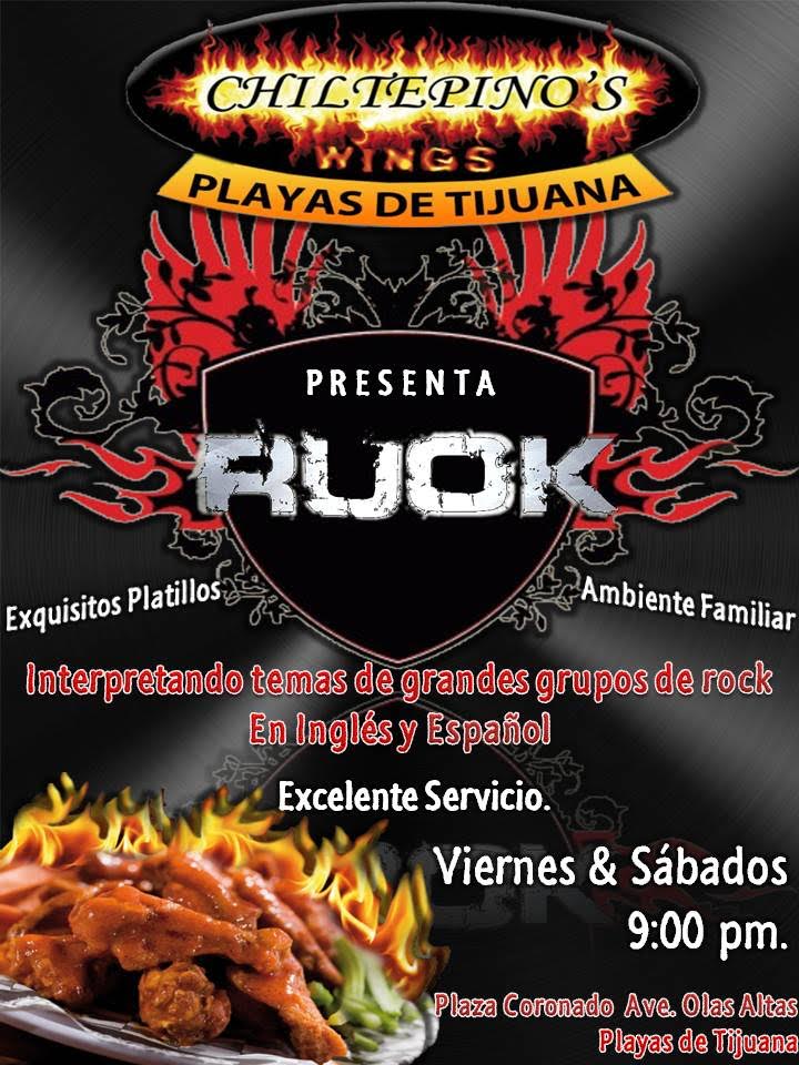 Estamos presentándonos aquí en Tijuana los miércoles en Studio 69 Bar y los viernes y sábados en Chiltepino's Playas