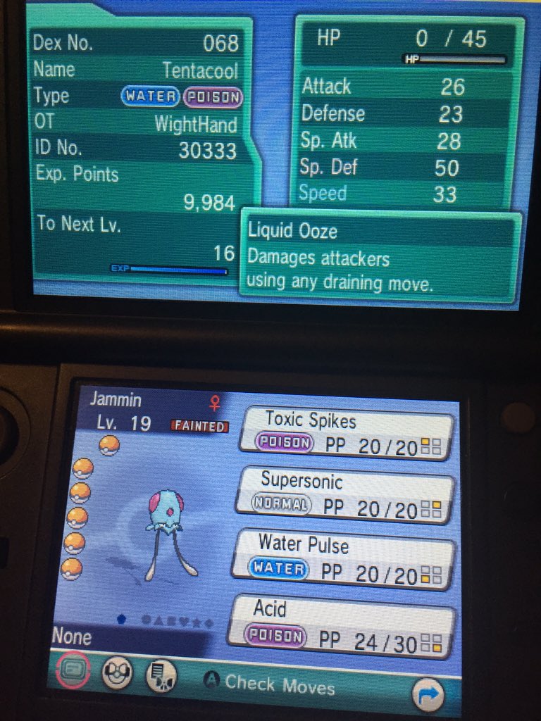 WightHand's tweet image. I was so excited to use tentacruel but it died to a magnitude from a geodude