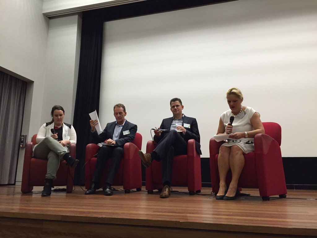 Case study panel featuring @hireupaustralia, The Myer Foundation, <a href="/nab/">NAB</a> &amp; <a href="/ImpactGenPart/">Impact Generation</a> #impinv <a href="/ImpactInvestAus/">Impact Investing Aus</a>