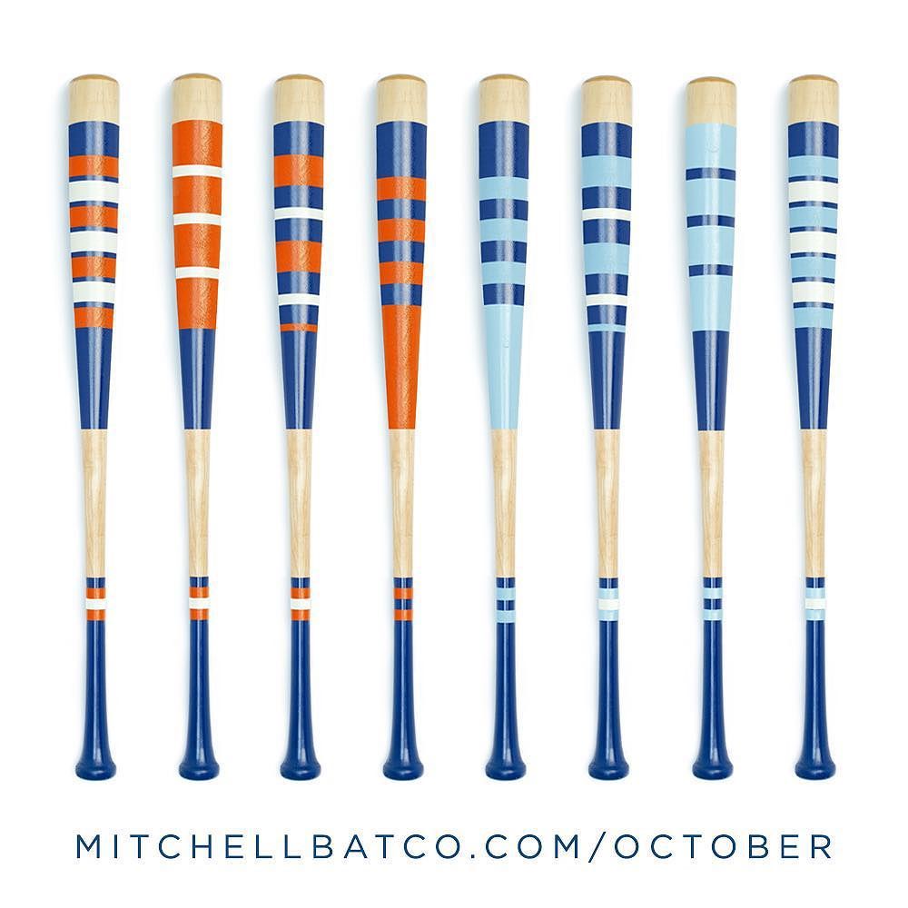 MitchellBatCo's tweet photo. 8 NEW Mitchell bats made just for the World Series available now at https://t.co/IplvT57EoY… https://t.co/XjrAhmuGH5 https://t.co/AqQX5uuco0
